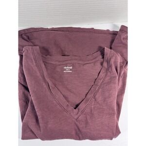 Madewell T Shirt Size Small Womens V Neck Short Sleeve 100% Cotton